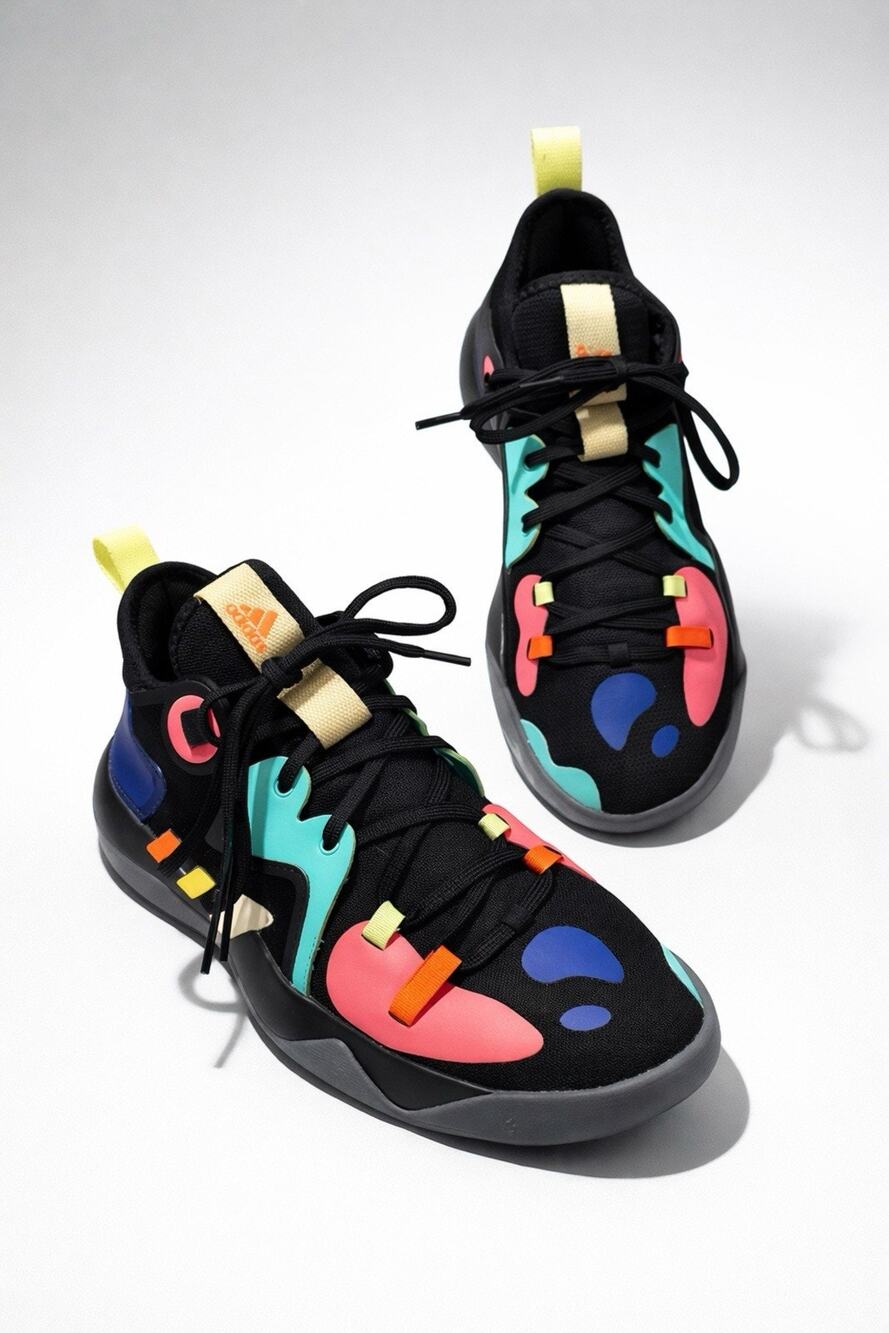 Adidas Harden Stepback 2 Men's Size 6.5 US FZ1546 Black Blue Pink Athletic Shoes